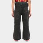 Girls Dark Grey Flared Fit Washed Jeans, Dark Grey, small