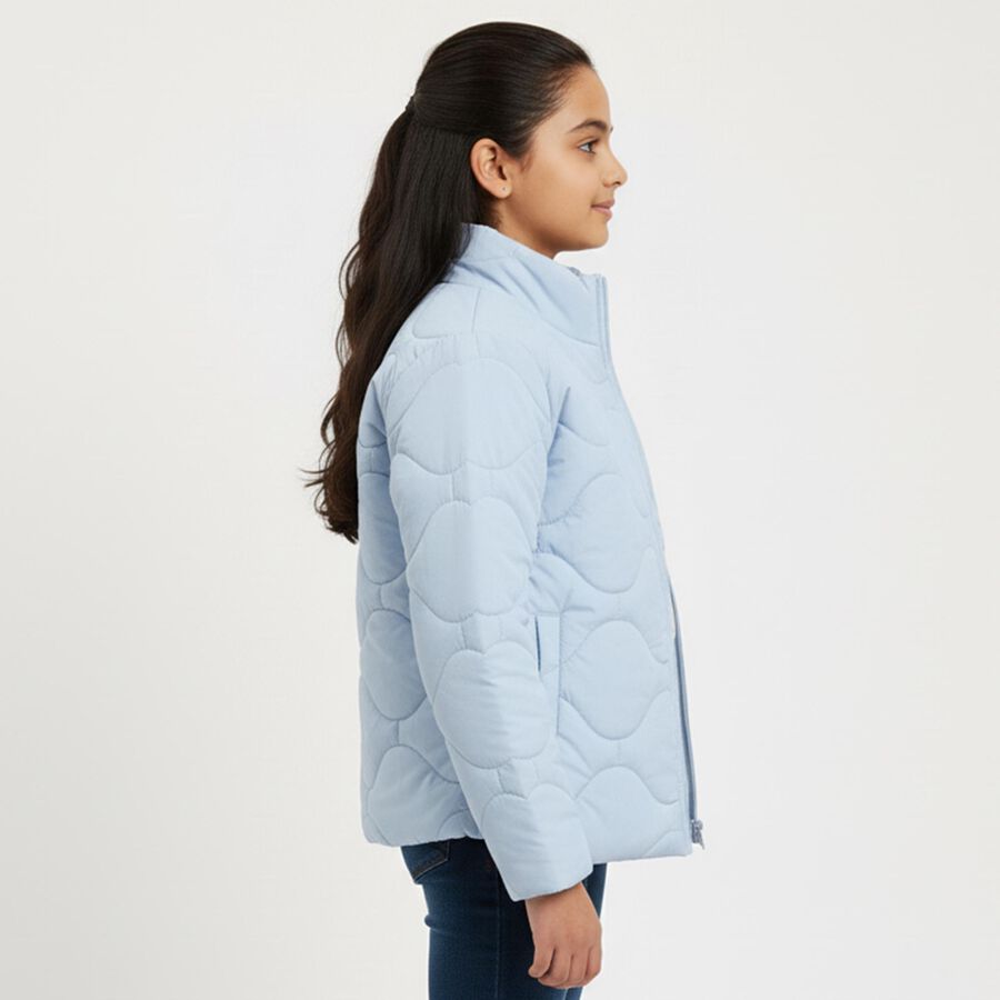 Girls' Jacket, हल्का नीला, large image number null