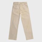 Girls' Beige Regular Fit Jeans, गहरा पीला, small