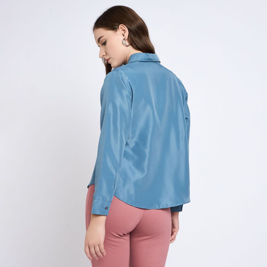 Ladies' Shirt, मध्यम नीला, large image number null