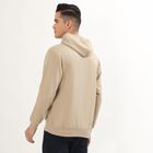 Men's Muted Beige Hooded Casual Sweatshirt, गहरा पीला, small image number null
