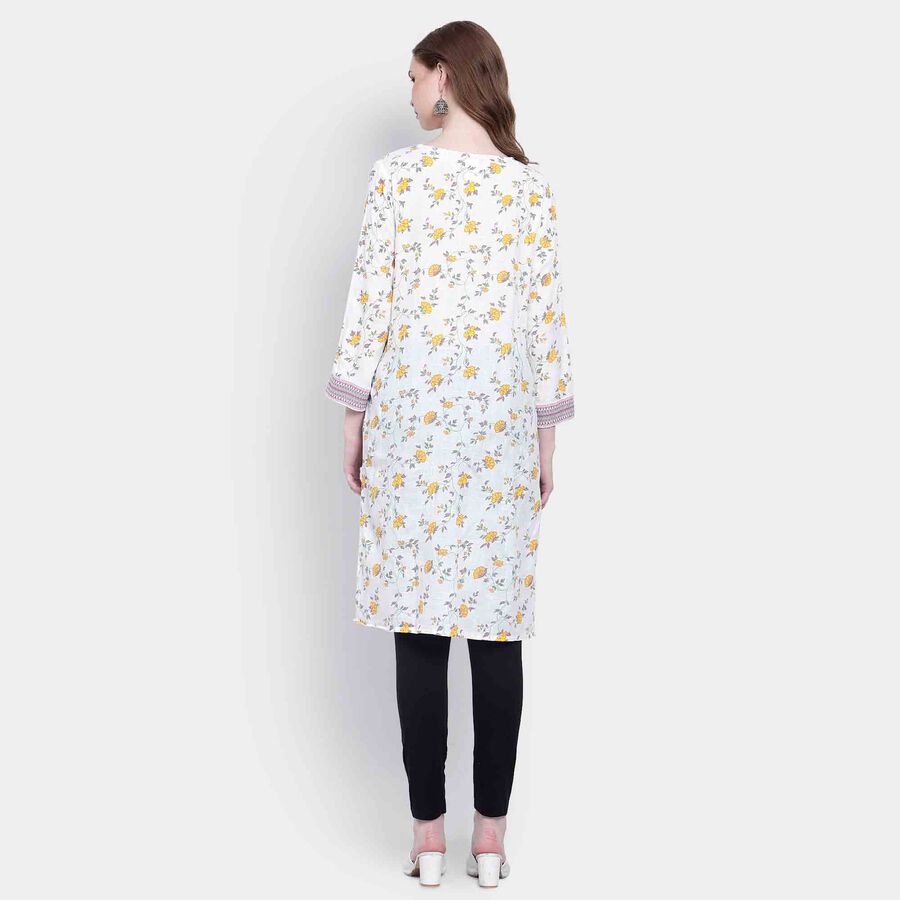 Printed Kurta, Off White, large image number null