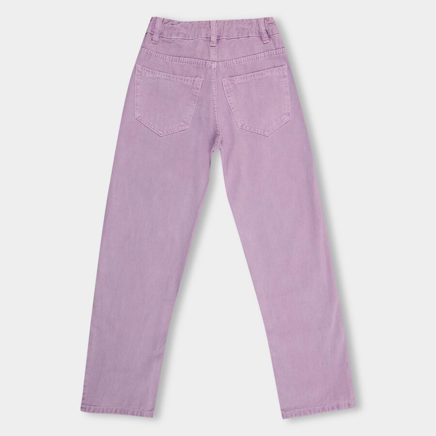 Girls' 100% Cotton Jeans , Lilac, large image number null