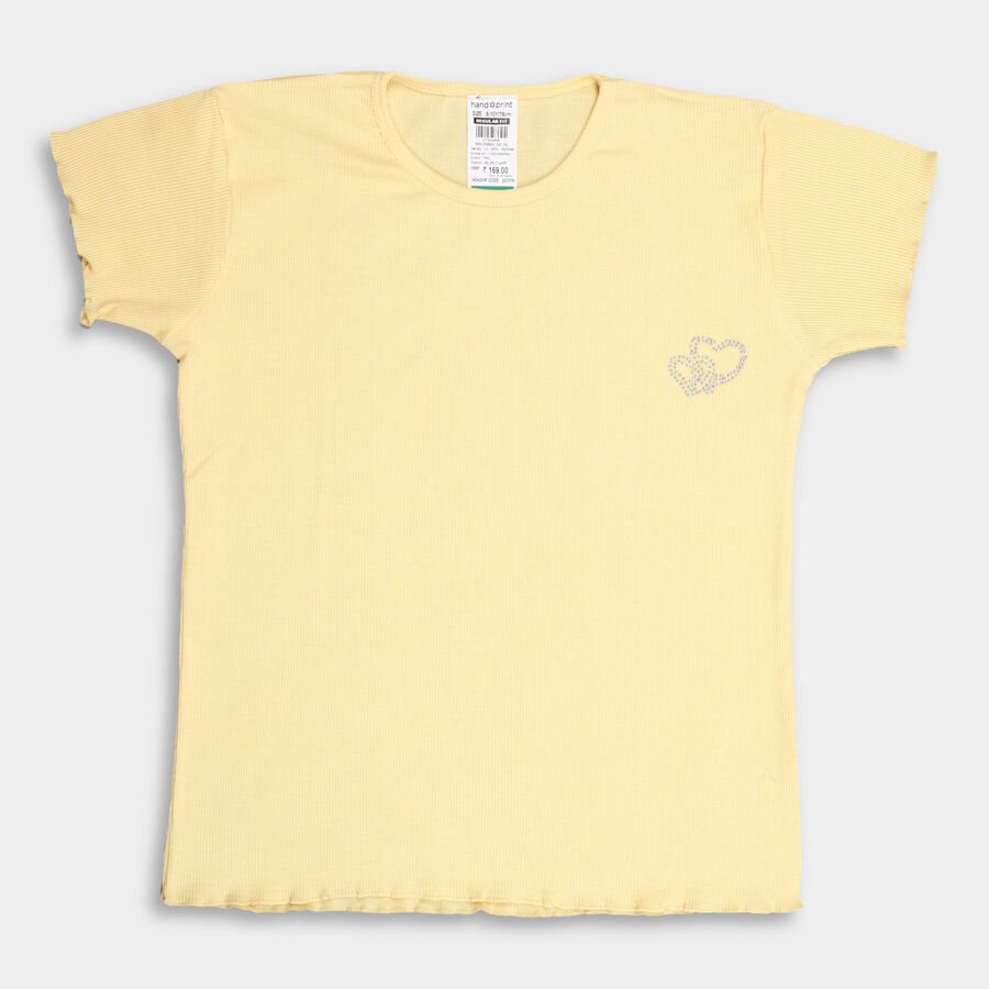 Girls' T-Shirt, Yellow, large image number null