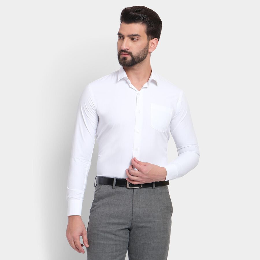 Men's Formal Shirt, सफ़ेद, large