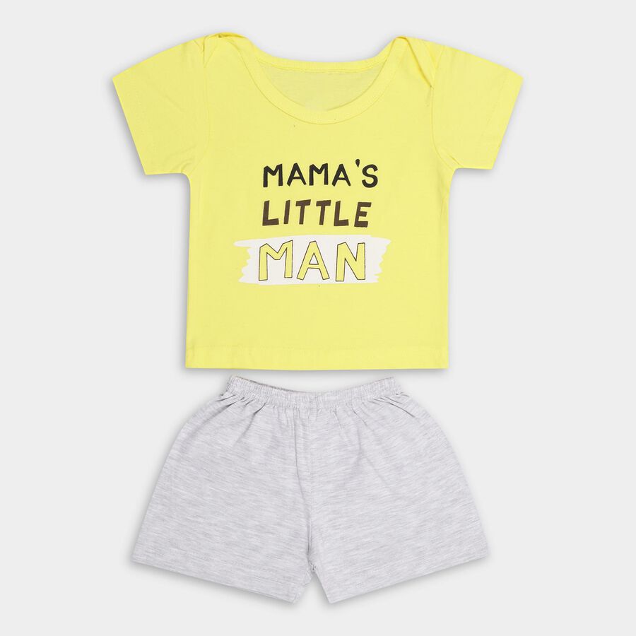 Infant Boys' 100% Cotton Baba Suit , पीला, large