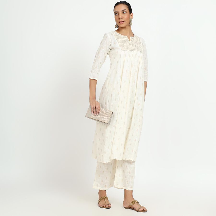 Ladies' Kurta, Off White, large image number null
