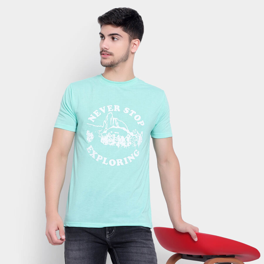Round Neck T-Shirt, Light Green, large image number null