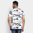 Printed Round Neck T-Shirt, Dark Grey, small image number null