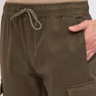 Men's Cargo Slim Fit Casual Trousers, Olive, small image number null
