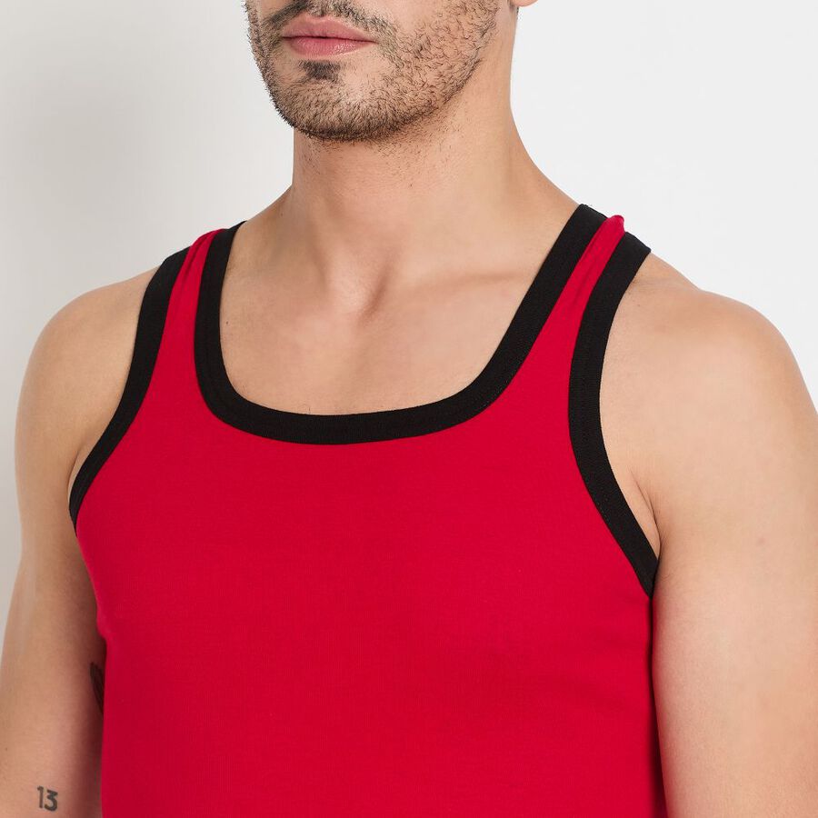 Men's Cotton Gym T-Shirt, Red, large image number null