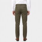 Men's Olive Green Slim Fit Chino Trousers, ओलिव, small
