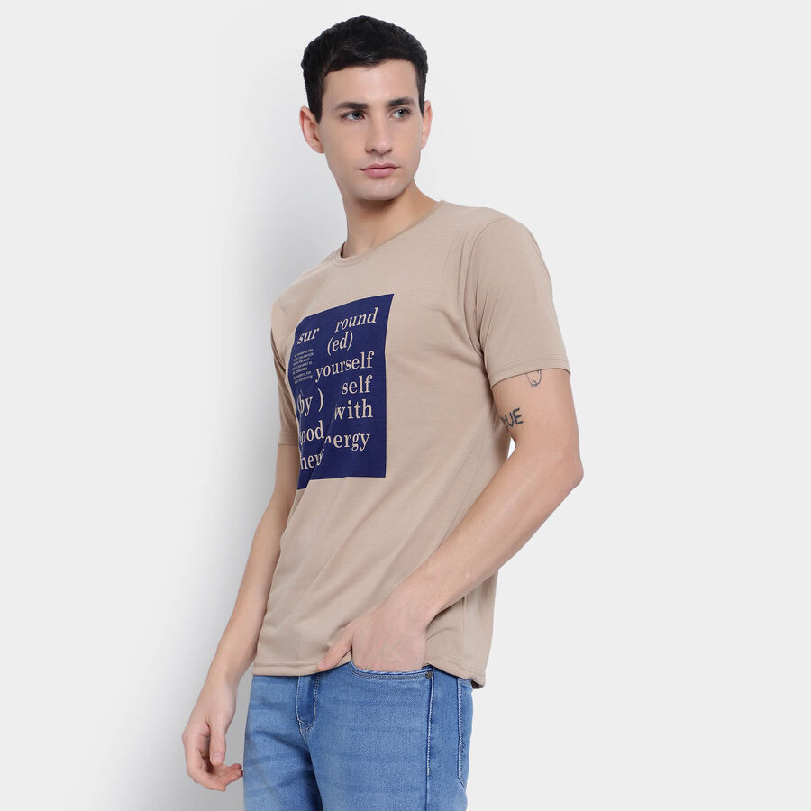 Round Neck T- Shirt, गहरा पीला, large image number null