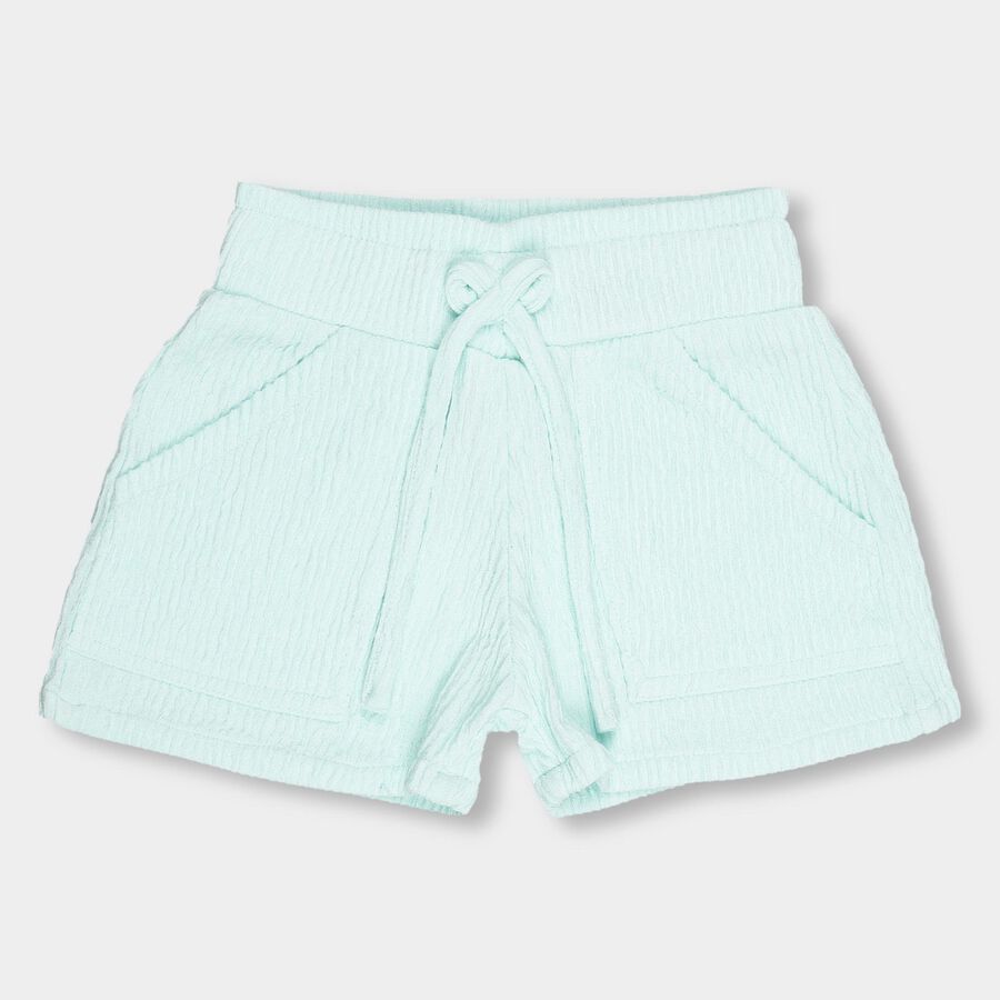 Girls' Shorts , हल्का हरा, large image number null