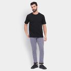 Men's Slim Fit Casual Trousers, गहरा नीला, small image number null