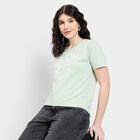 Ladies' Round Neck T-Shirt , हल्का हरा, small