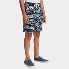 Boys' Light Grey Regular Fit Cotton Bermuda Shorts, Light Grey, small