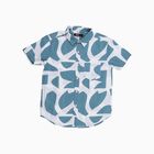 Boys' Muted Teal Blue Cotton Half Sleeve Classic Casual Shirt, मध्यम नीला, small image number null
