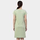 Women's Light Green V-Neck Floral Print Nighty, Light Green, small