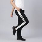 Women's Black Regular Fit Cuffed Track Pants, Black, small