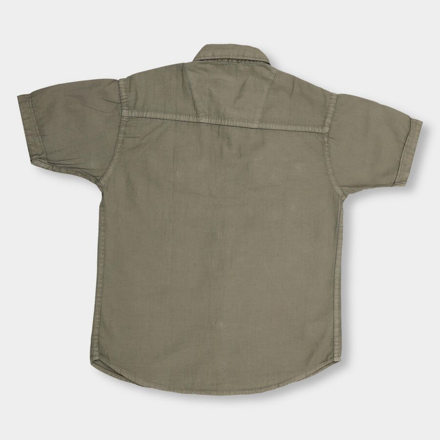 Boys' 100% Cotton Casual Shirt , Olive, large image number null