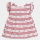 Infant Girls' 100% Cotton Frock, हल्का गुलाबी, small image number null