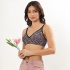 Ladies' 100% Cotton Bra , Black, small image number null