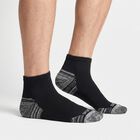 Men's Regular Fit Striped Pack of 3 Socks ( Blue, White, Black ), Navy Blue, small