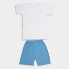 Boys' 100% Cotton Knit Baba Suit, सफ़ेद, small image number null