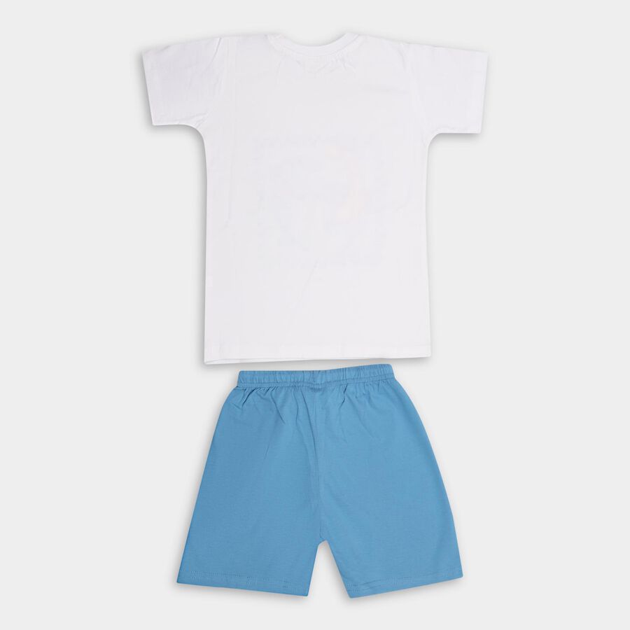 Boys' 100% Cotton Knit Baba Suit, सफ़ेद, large image number null
