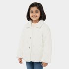 Girls Snow White Classic Casual Jacket, सफ़ेद, small image number null