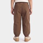 Girls Brown Jogger Fit Drawstring Jeans, Brown, small