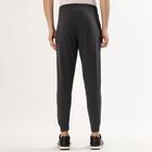 Men's Charcoal Grey Regular Fit Logo Accent Track Pants, Dark Grey, small image number null