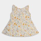 Infant Girls' 100% Cotton Frock, ऑफ व्हाइट, small image number null