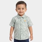 Infants Green Cotton Casual Shirt, हल्का हरा, small