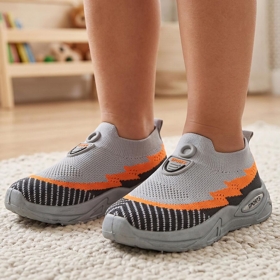 Boys' Shoes, ग्रे, large
