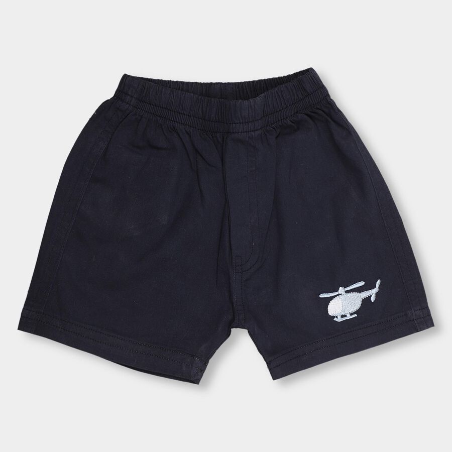 Infants' 100% Cotton Half Pant , नेवी ब्लू, large image number null