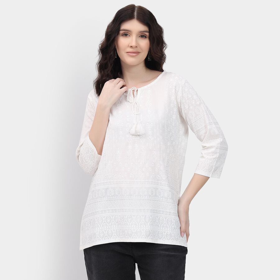 Ladies' Kurti, सफ़ेद, large image number null