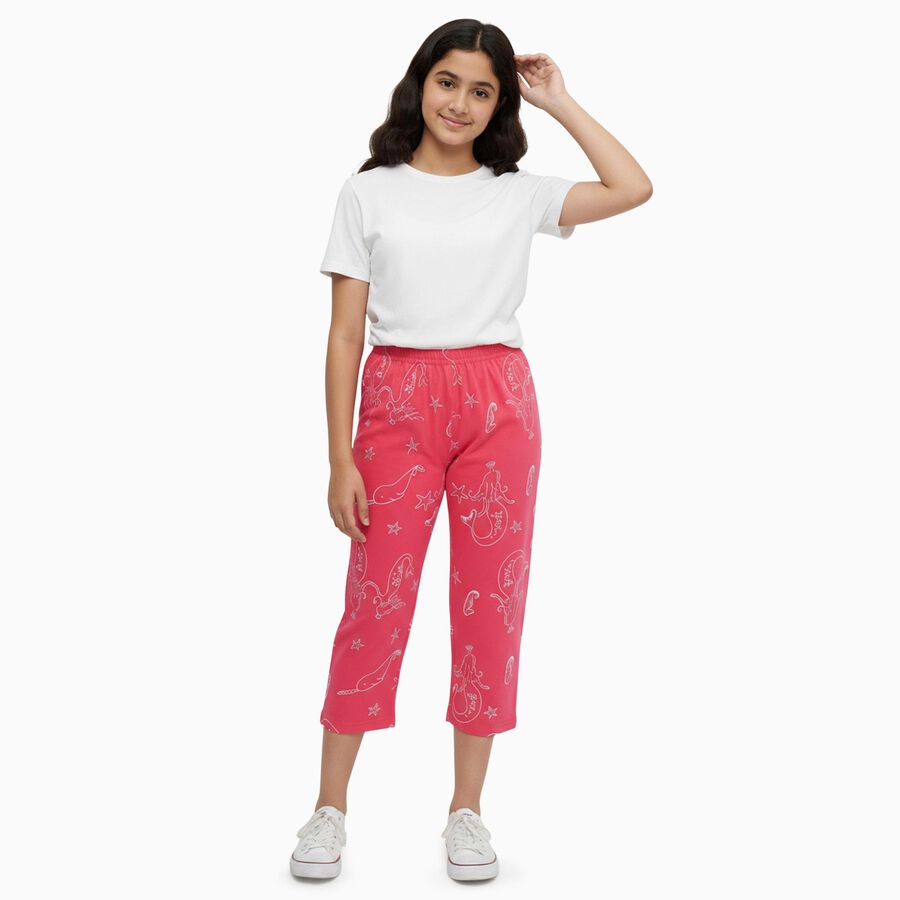 Girls' Capri, गुलाबी, large image number null