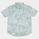 Boys Light Green Cotton Half Sleeve Classic Casual Shirt, हल्का हरा, small