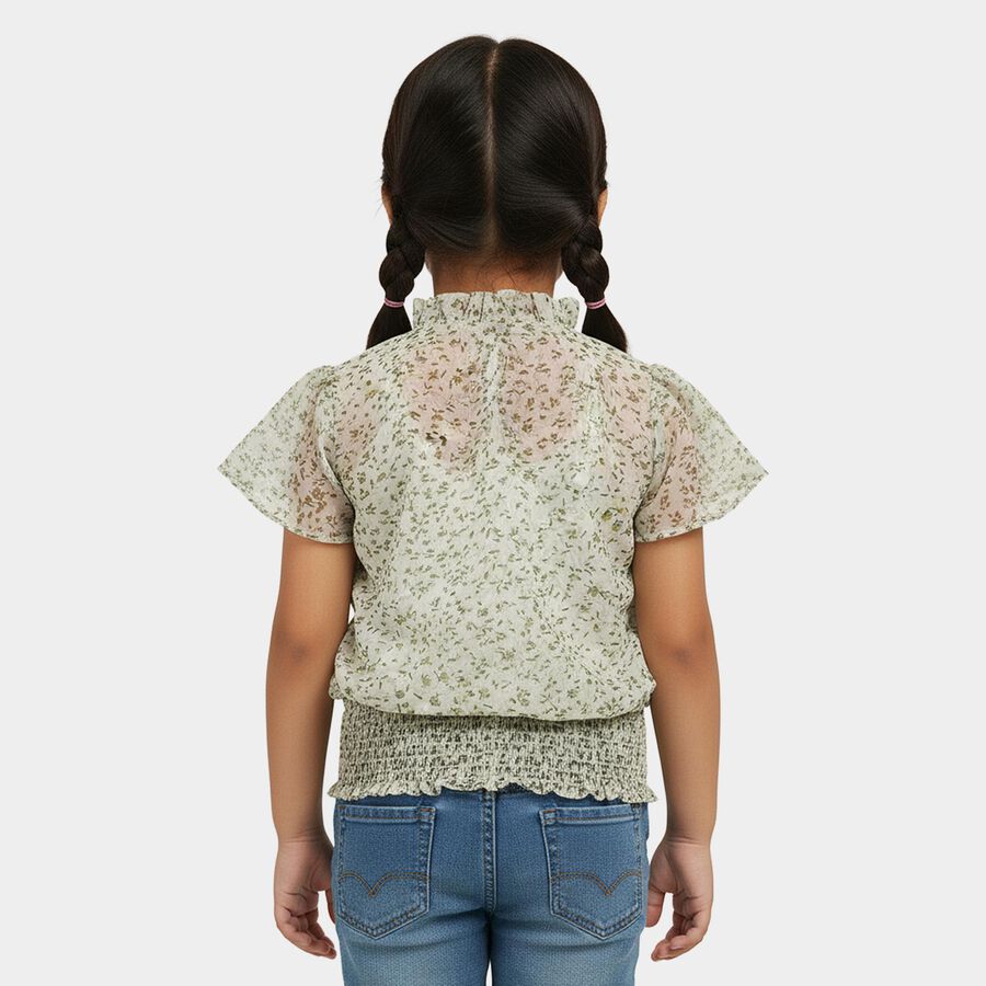 Girls' T-Shirt, गहरा पीला, large