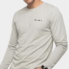 Men's Grey Round Neck Regular T-Shirt, हल्का ग्रे, small