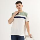 Men's Muted Sage Green Henley Neck Half Sleeve T-Shirt, गहरा हरा, small image number null