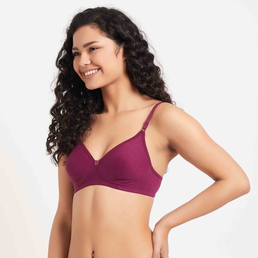 Solid Bra, वाइन, large image number null