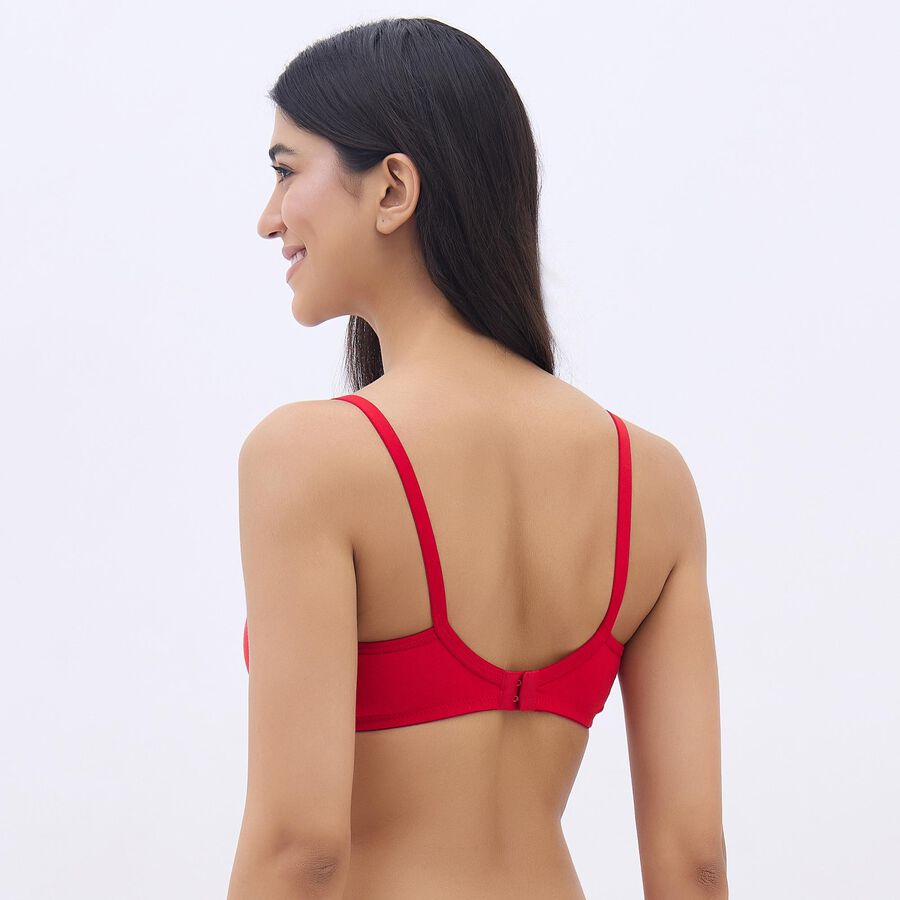 Women's Bright Cherry Red Wire-Free Everyday Bra, Red, large image number null