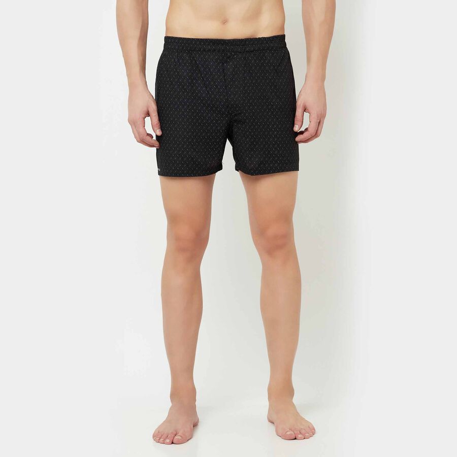 Cotton Printed Boxers, Black, large image number null