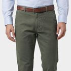 Men's Light Green Slim Fit Casual Trousers, Light Green, small