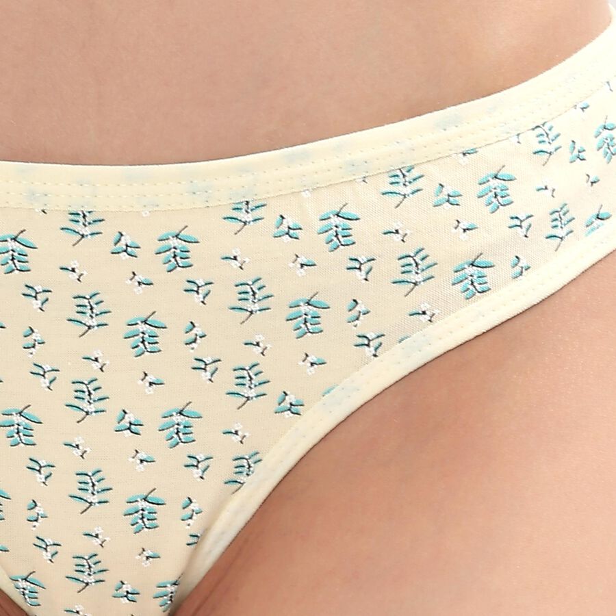 Women's Soft Yellow Bikini Style Panty, Yellow, large image number null