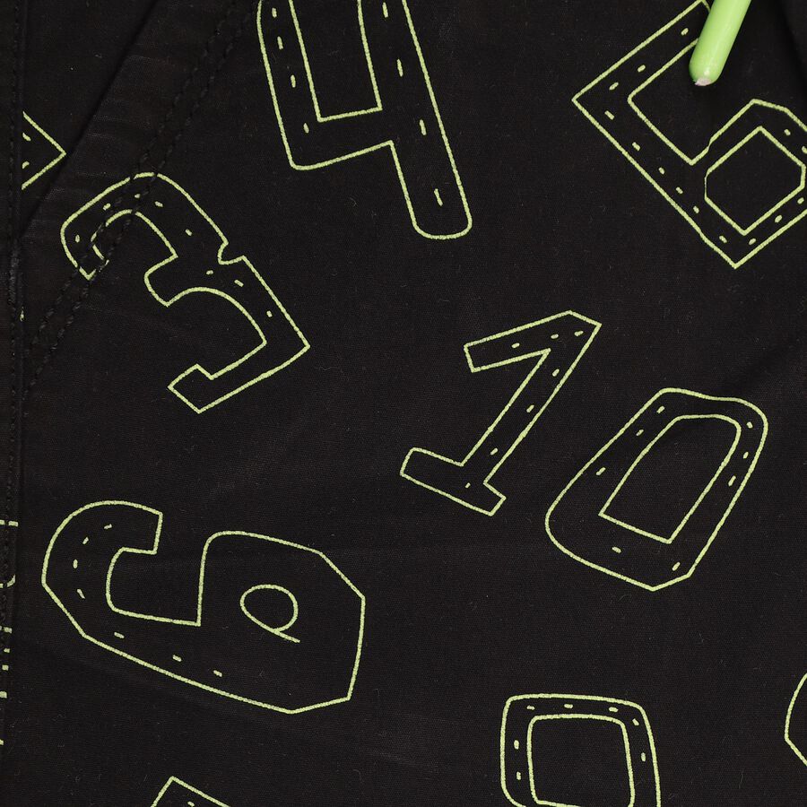 Boys' 100% Cotton Jamaicans , काला, large