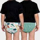Boys' Mint Green Regular Fit Solid Briefs, Light Green, small